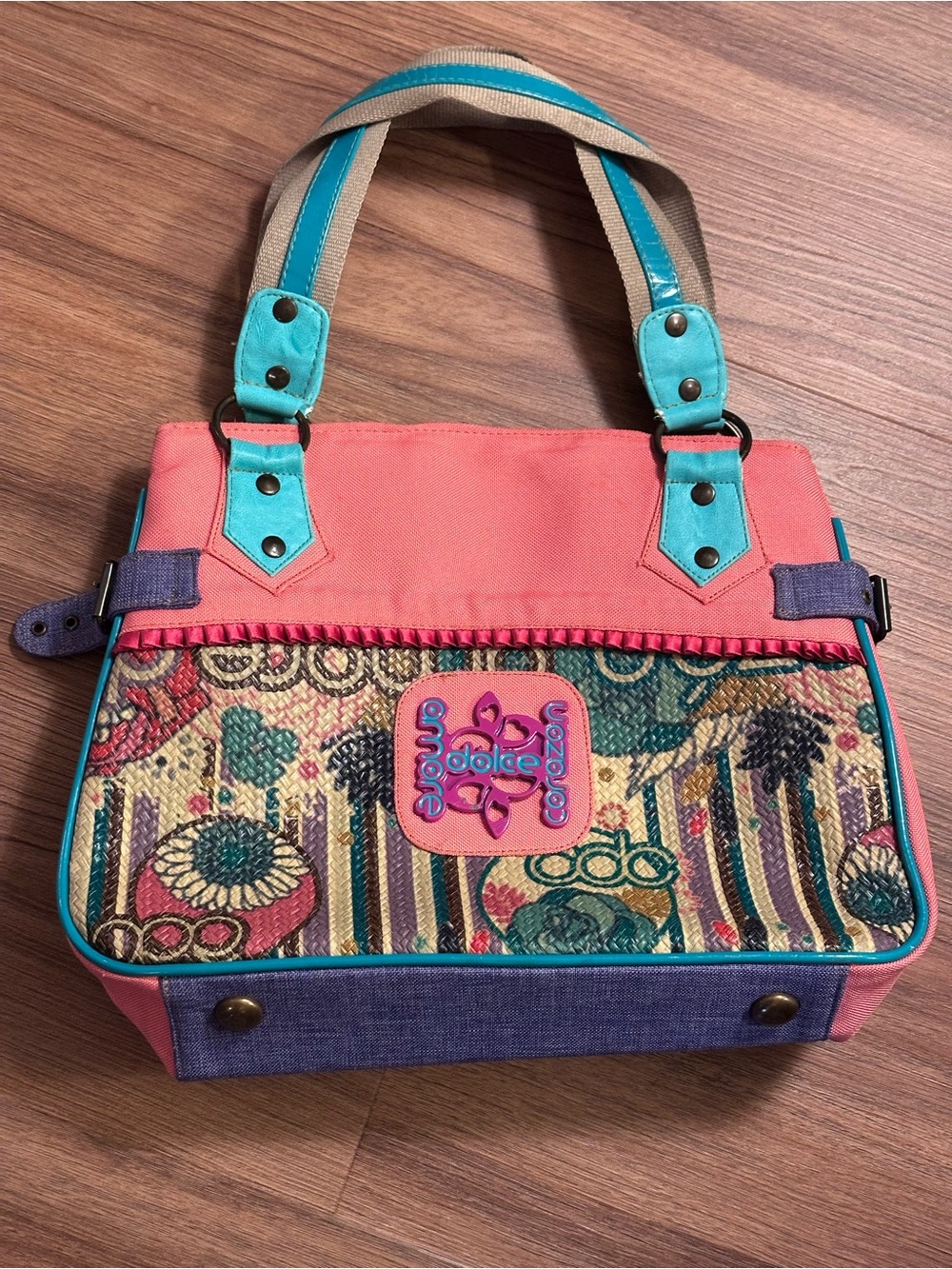 Summertime Satchel Colorful weave purse